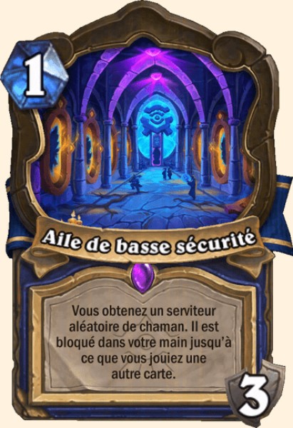 Aile de basse sécurité, lieu Chaman