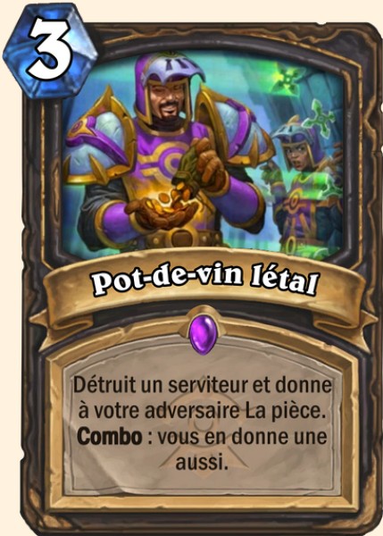 Pot-de-vin létal - Carte Hearthstone en français