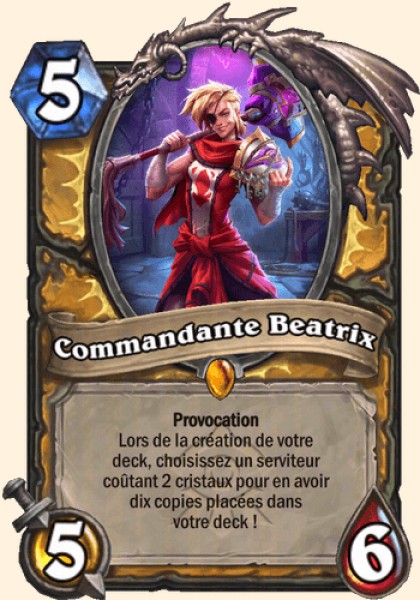 Commandante Beatrix — carte Hearthstone FR