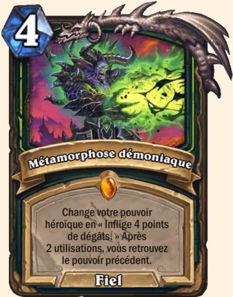 Carta Metamorfosi demoniaca — Demon Hunter Hearthstone
