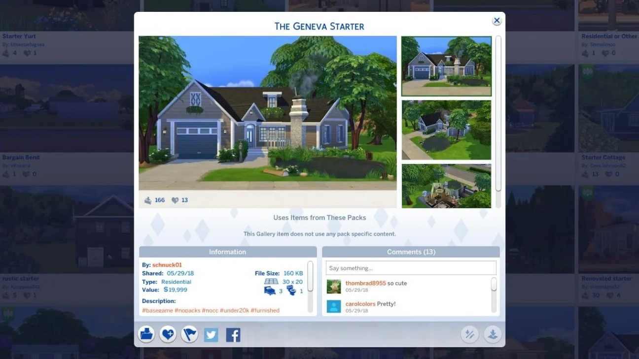 Trucco de I Sims 4: Come salvare e condividere una casa