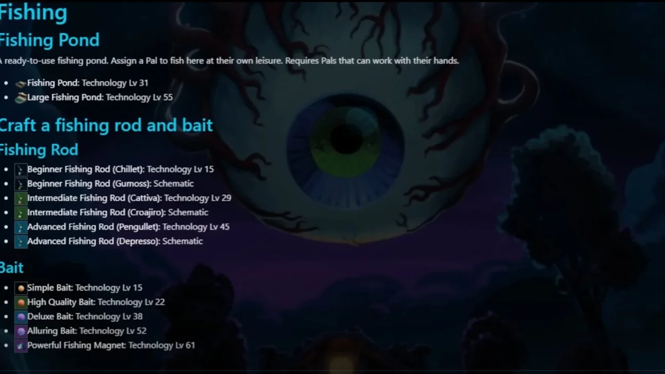 Palworld Walkthrough: How to Fish, Complete Guide