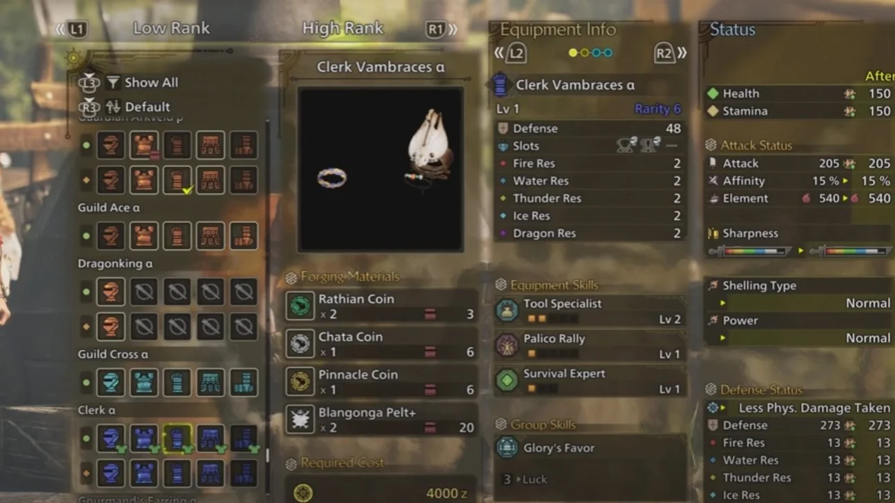 Strój recepcjonistki (clerk) MH Wilds: Jak go wytworzyć