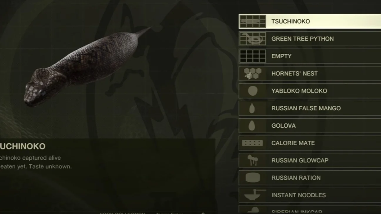 Tsuchinoko MGS Delta: Snake Eater - Come catturarlo