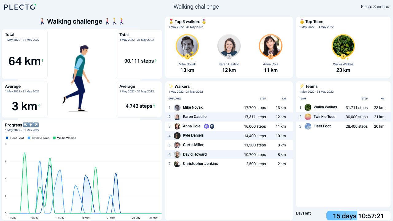 Walking Challenge Dashboard