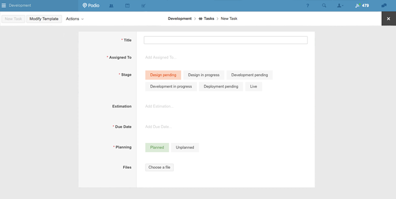 Blog - Podio Projects - Example of a Podio dashboard in Plecto App