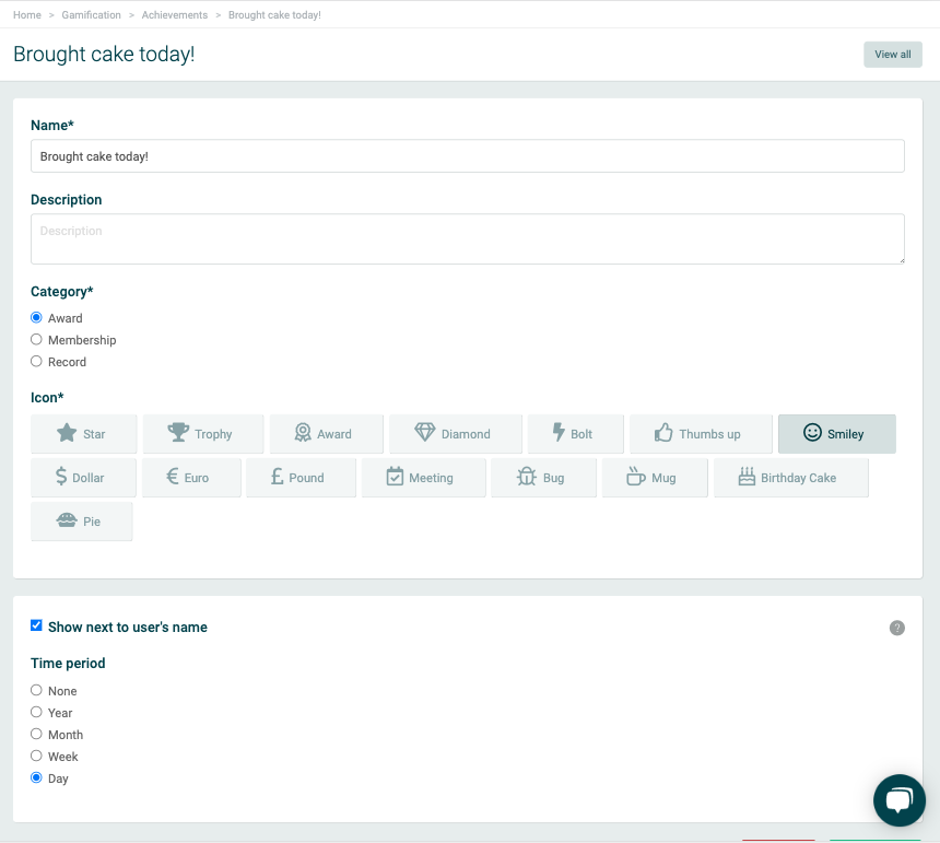 Example of how to create a badge on Plecto dashboard