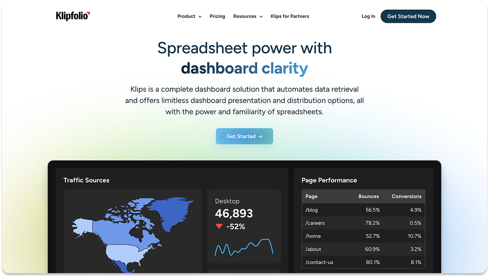 Klipfolio homepage.png