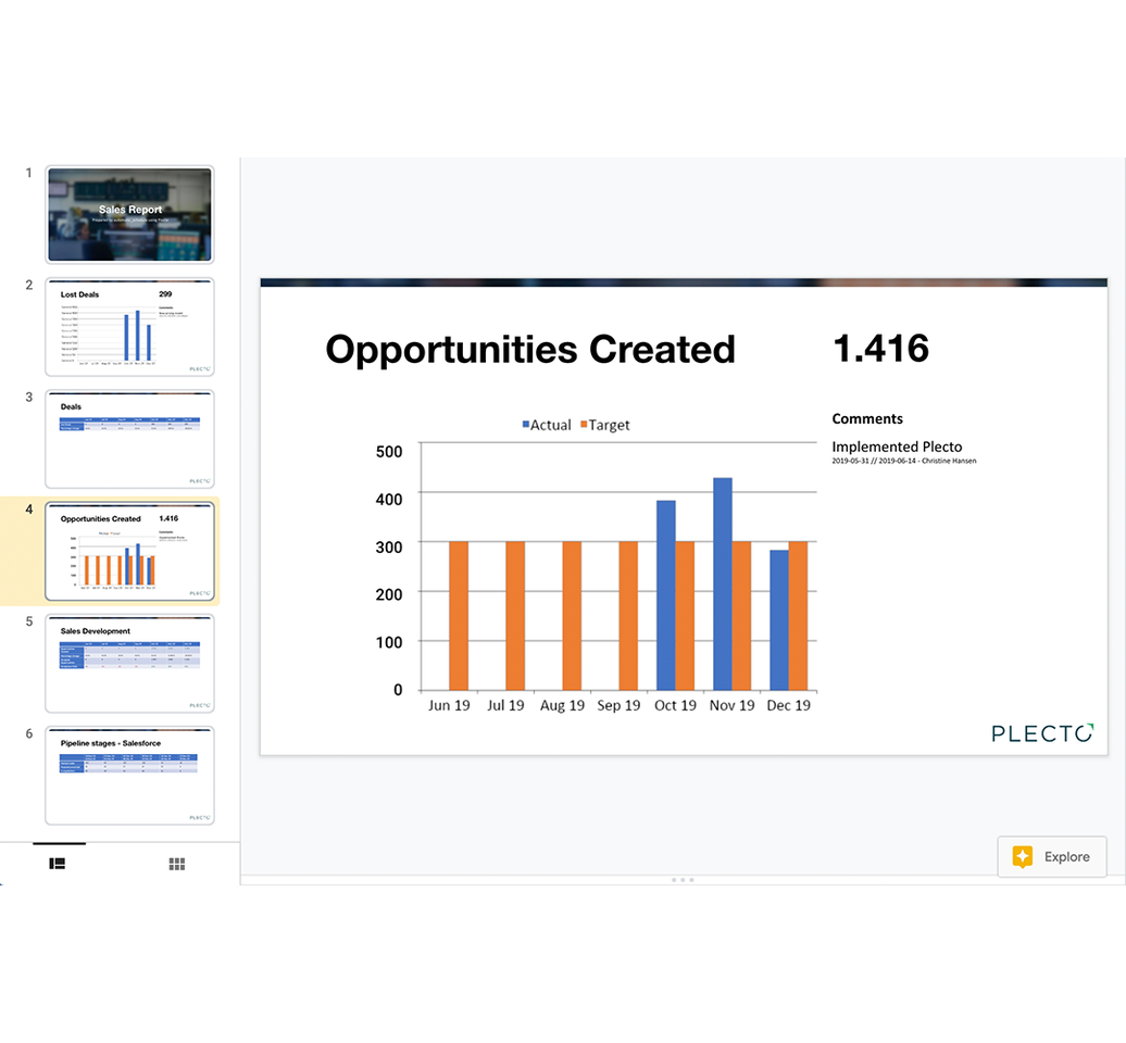 Blog - How to create an Automatic Report - Reports in PPT format