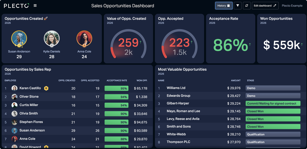 Sales Opportunities Dashboard Updated 2026