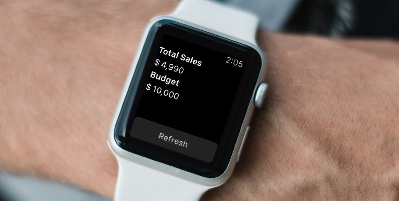 Blog - Apple Watch displaying Plecto data