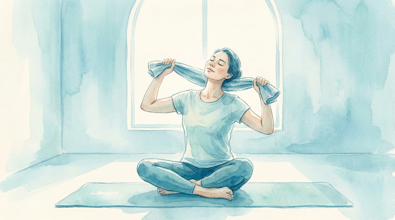 Renforcement Isométrique du Cou avec Serviette