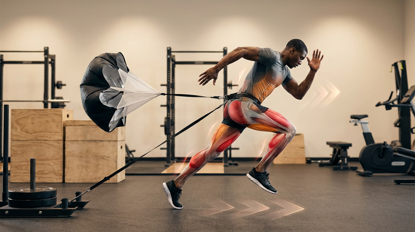 Sprint résisté (parachute ou bande)