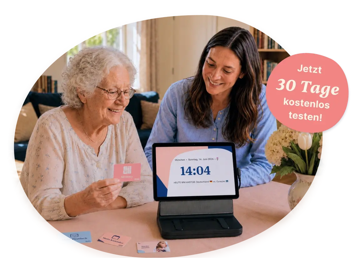 Oma und Tochter gemeinsam am enna Dock — jetzt 30 Tage gratis testen