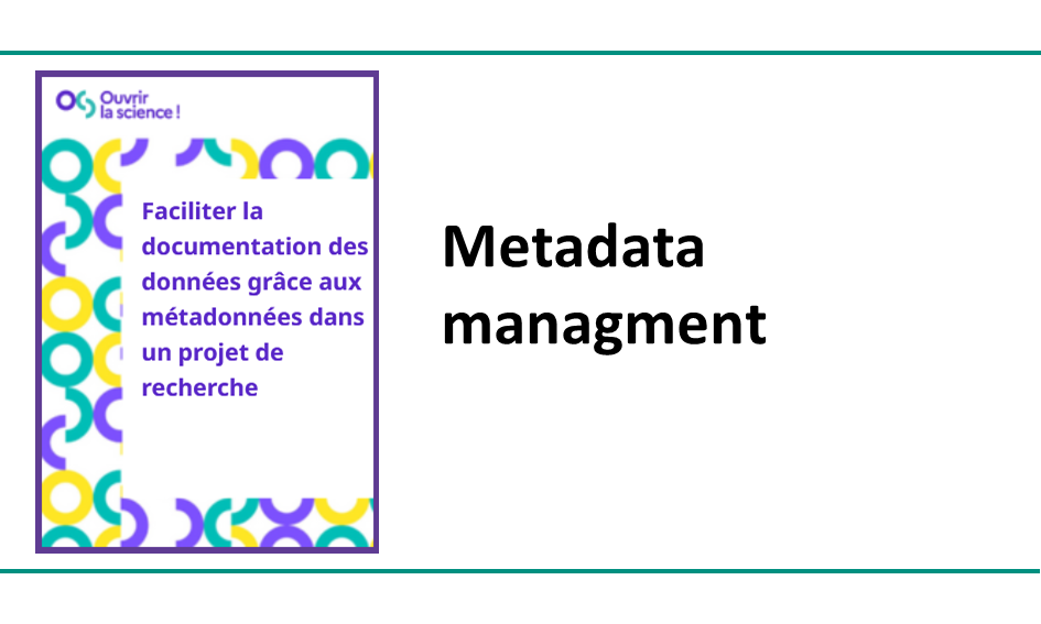 Checklist for data documentation through metadata