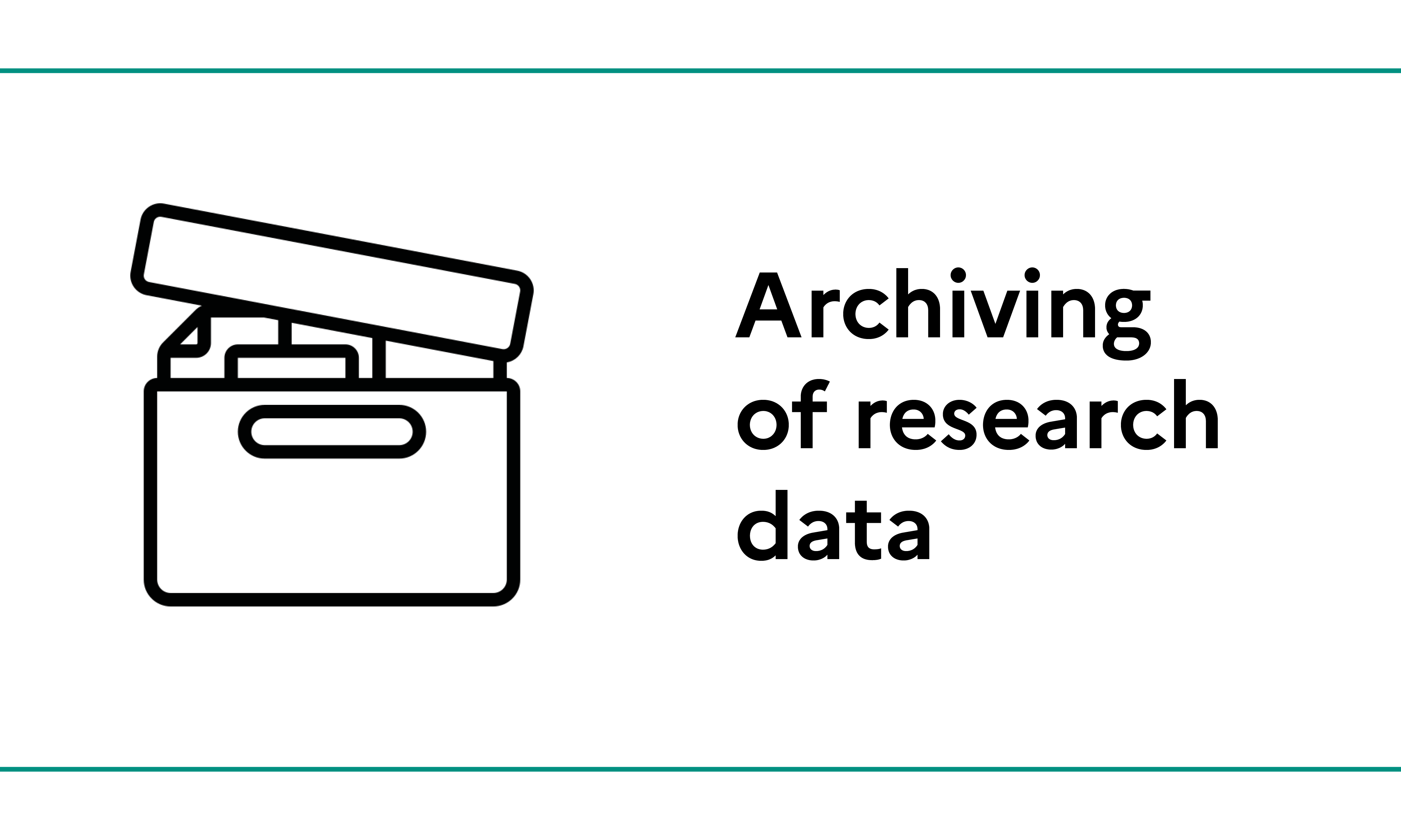 Archiving as a new focus for research data