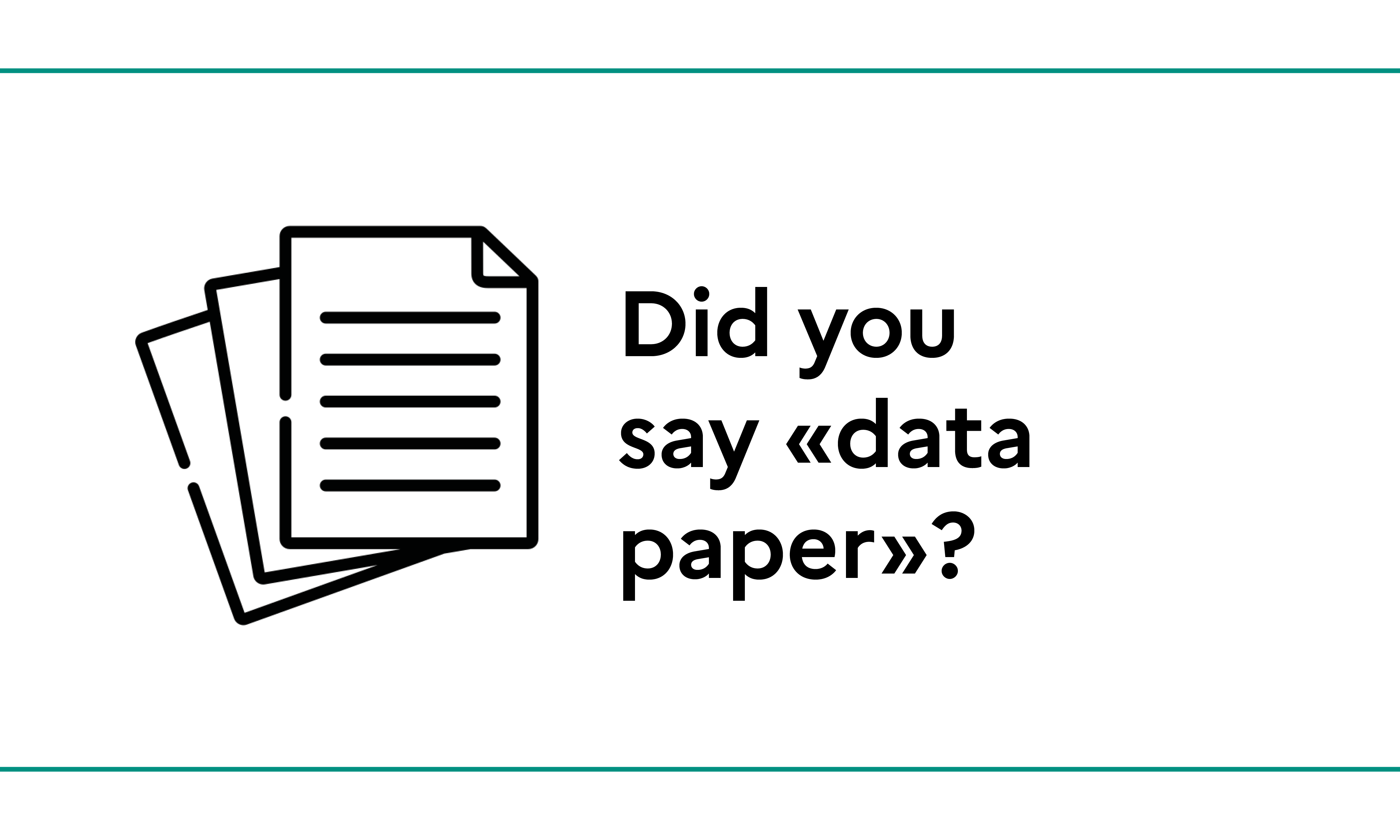 Create a draft data paper in a few clicks