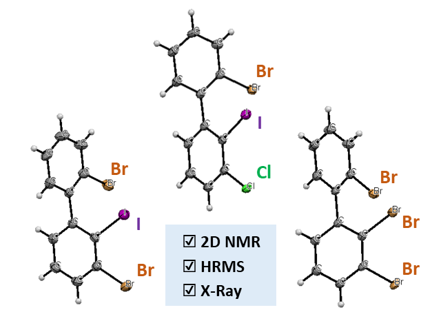 Synthèse et caractérisation de biaryles polyhalogénés