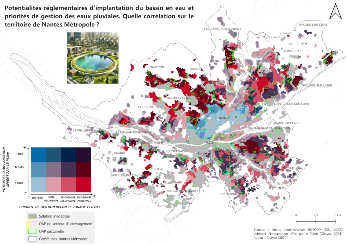 When the PLU(i) regulates rain: assessment of the potential of local urban planning to integrate stormwater management at source – the case of Nantes Métropole