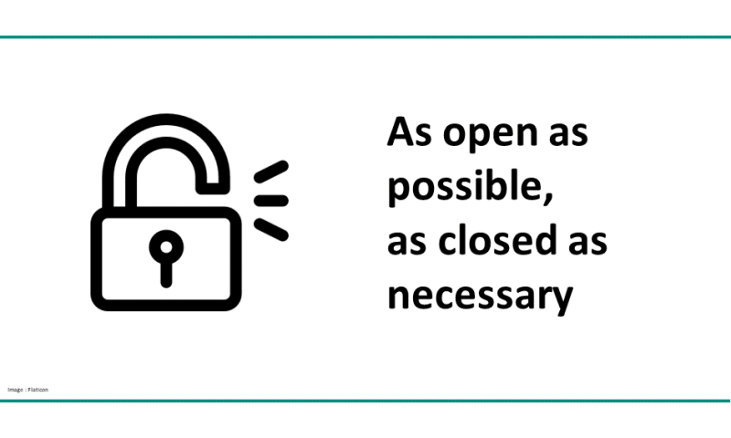 Update on the conditions for opening research data