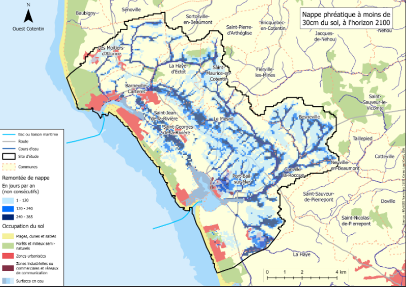 Maps of the RIVAGES Normands 2100 project