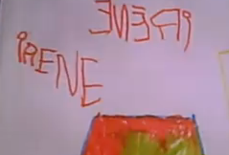 Mirror writing in children (names)