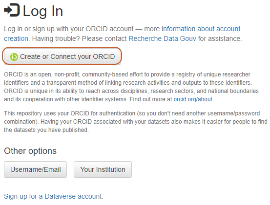 Create or connect your ORCID