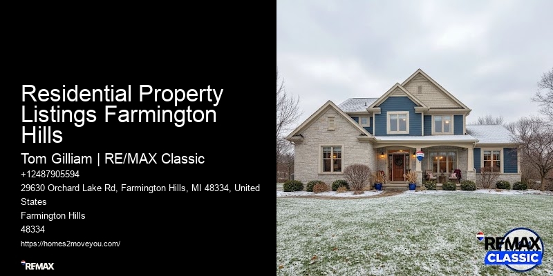 Residential Property Listings Farmington Hills
