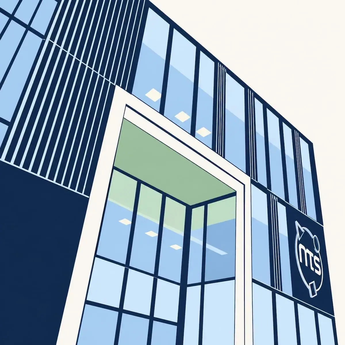 Illustration représentant les infrastructures industrielles et le marché high-tech aux Pays-Bas