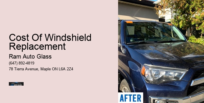 Cost Of Windshield Replacement