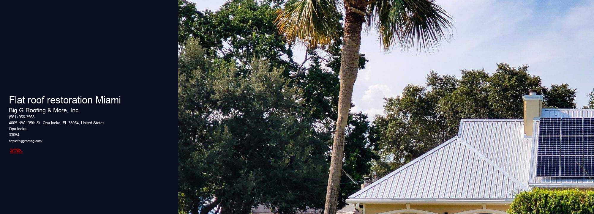 Flat roof restoration Miami