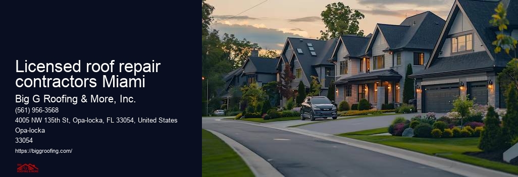 Licensed roof repair contractors Miami