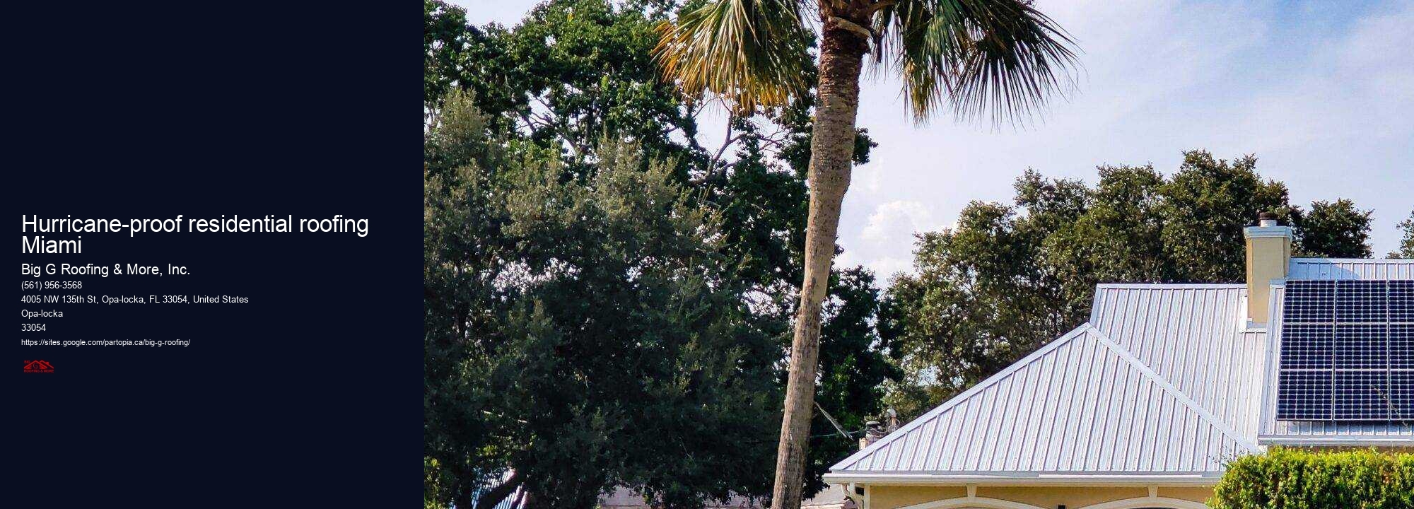 Hurricane-proof residential roofing Miami