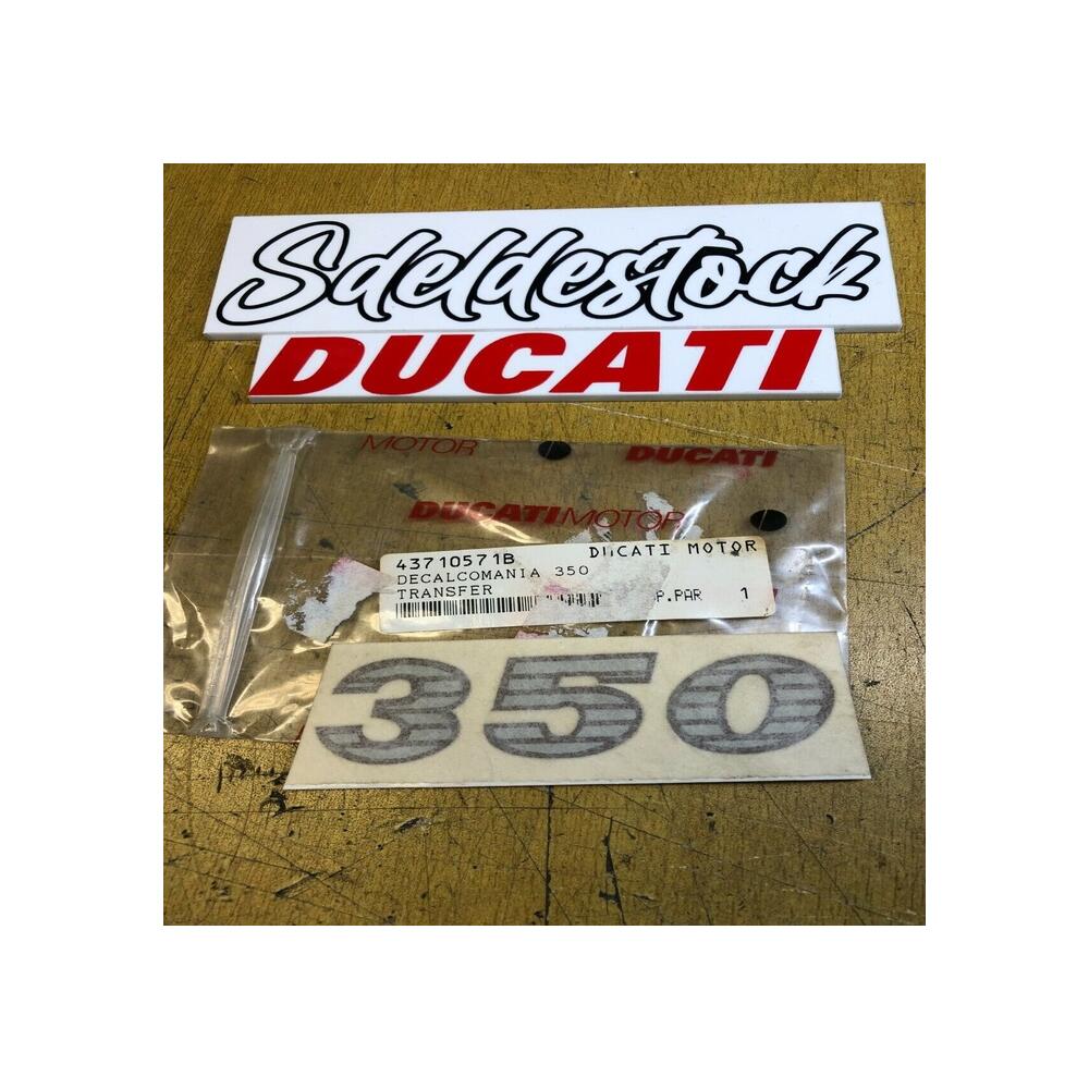 1 autocollant origine ducati 350 43710571b