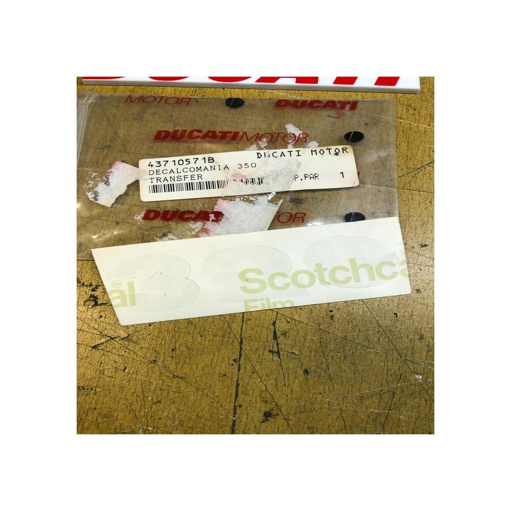 1 autocollant origine ducati 350 43710571b