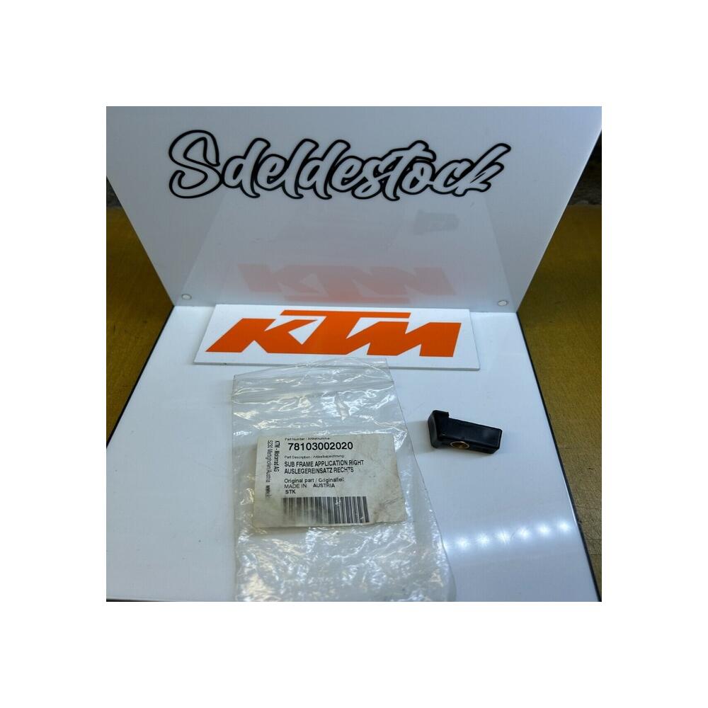 1 bouchon boucle cadre arrière droit ktm 78103002020 125 150 200 250 500 85 65