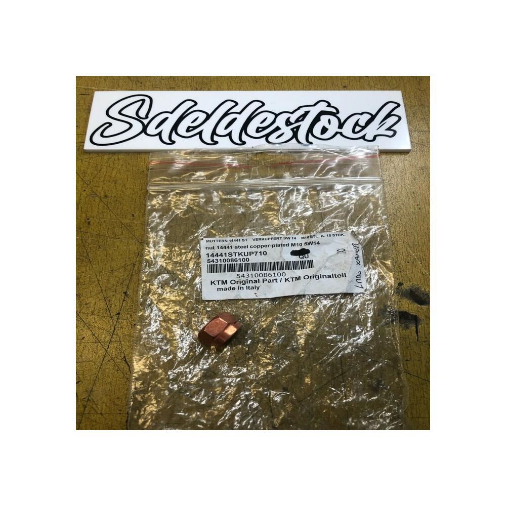 1 écrou m10 sw14 ktm 54310086100 105 125 150 200 250 300 350 380 400 690 85 990