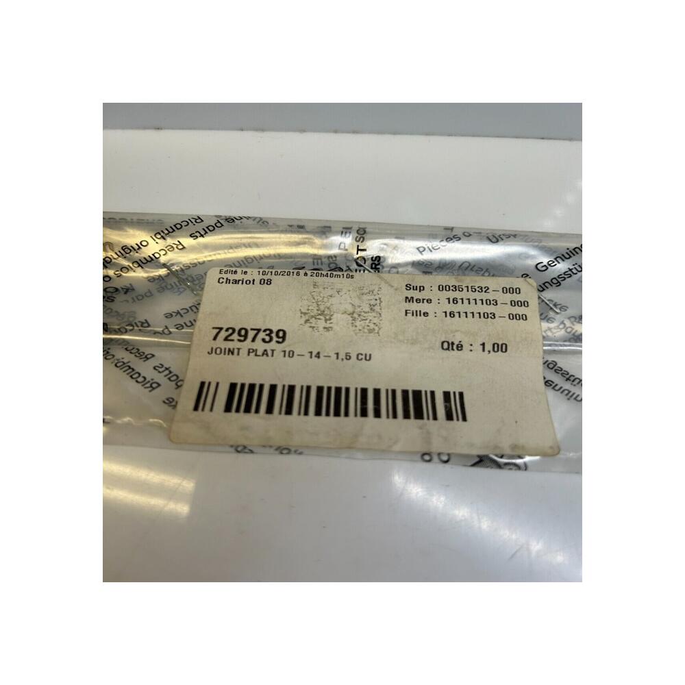 1 joint cuivre durite frein peugeot 729739 looxor elyseo speedfight ludix