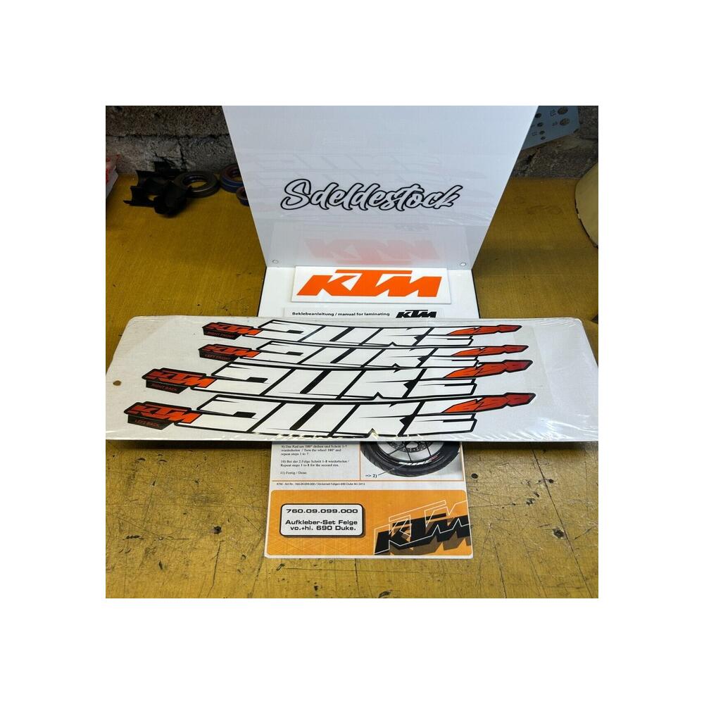 1 kit 4 stickers jante avant arriere ktm 76009099000 690 duke