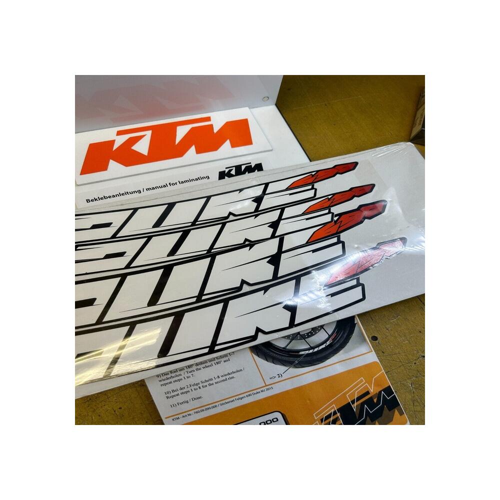1 kit 4 stickers jante avant arriere ktm 76009099000 690 duke