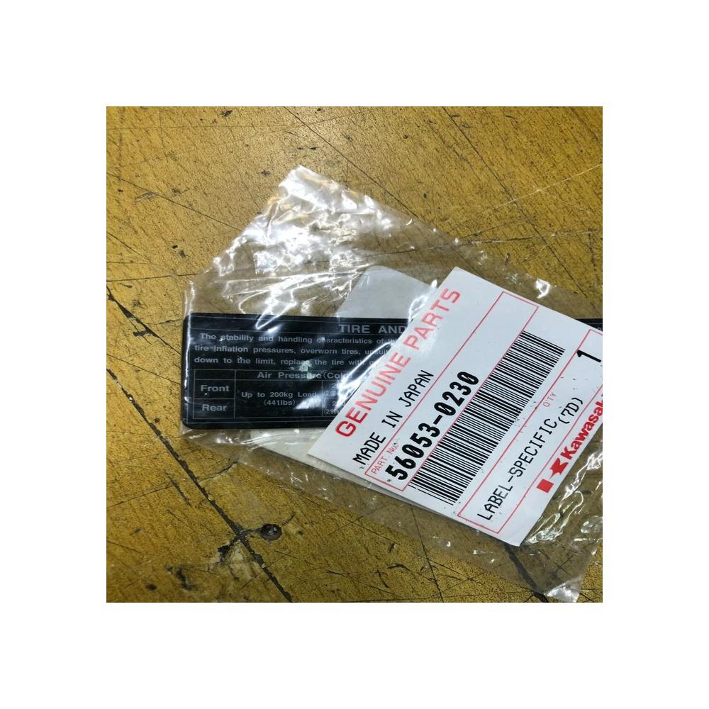 1 label spécification pneu kawasaki 56053-0230 zg 1400 gtr 2008 2009
