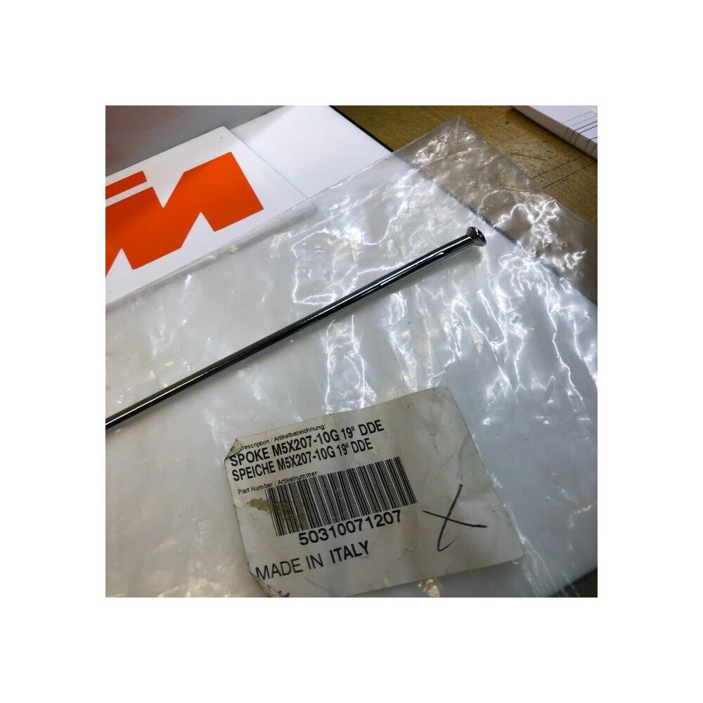 1 rayon jante arrière M5X207-10G 19 dde ktm 50310071207 125 200 250 300 380 400