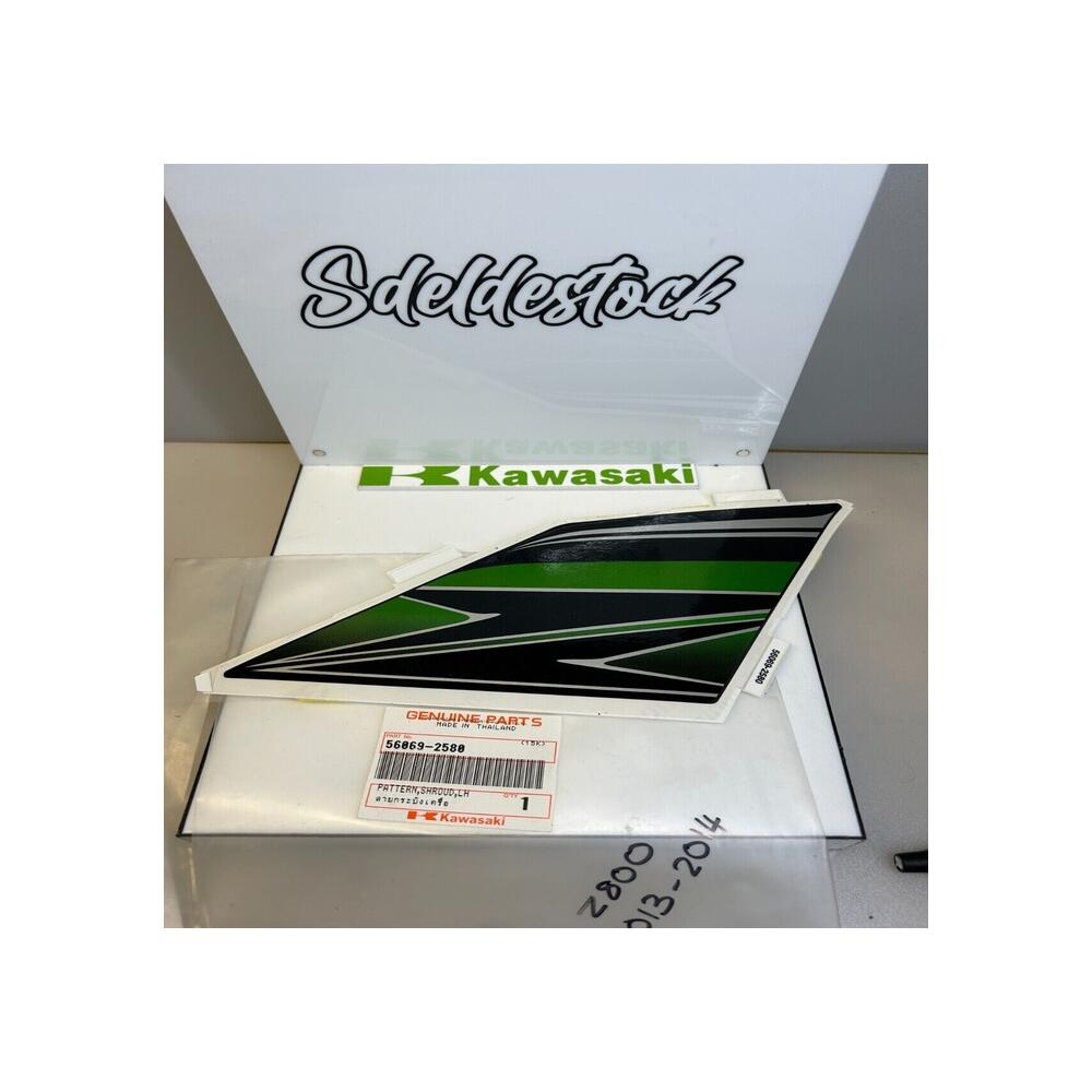 1 sticker autocollant écope gauche kawasaki 56069-2580 z zr 800 2013 2014