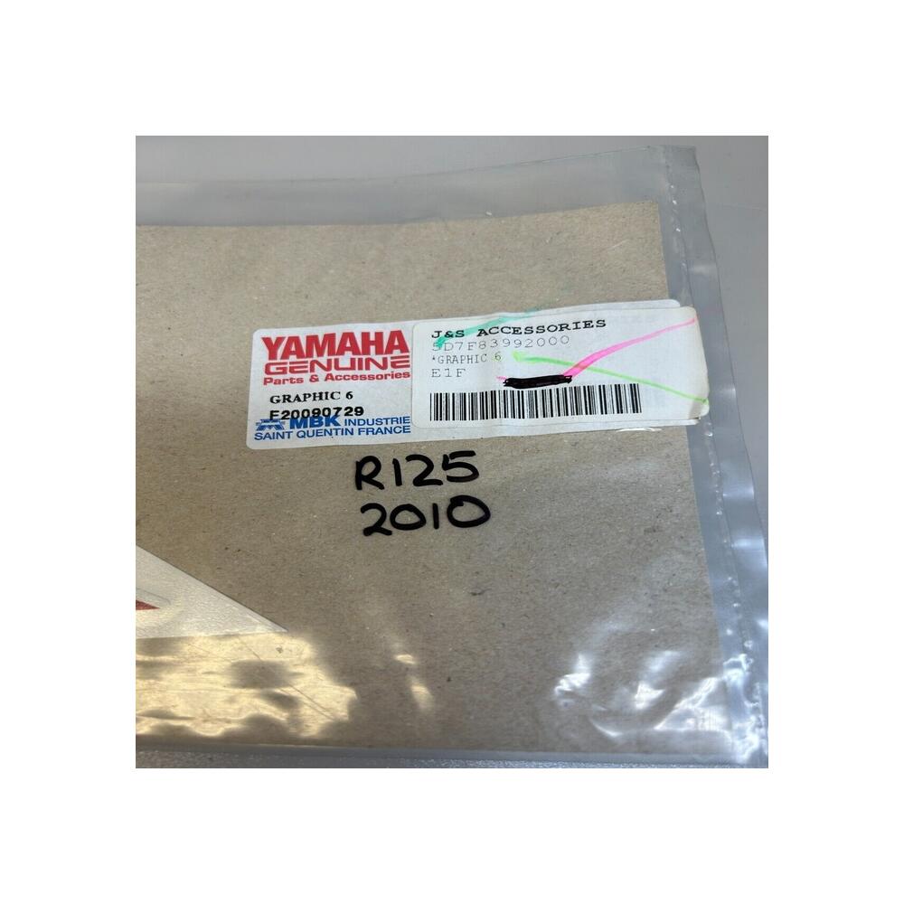 1 sticker autocollant graphique 6 yamaha 5d7-f8399-20 yzf-r125 2010