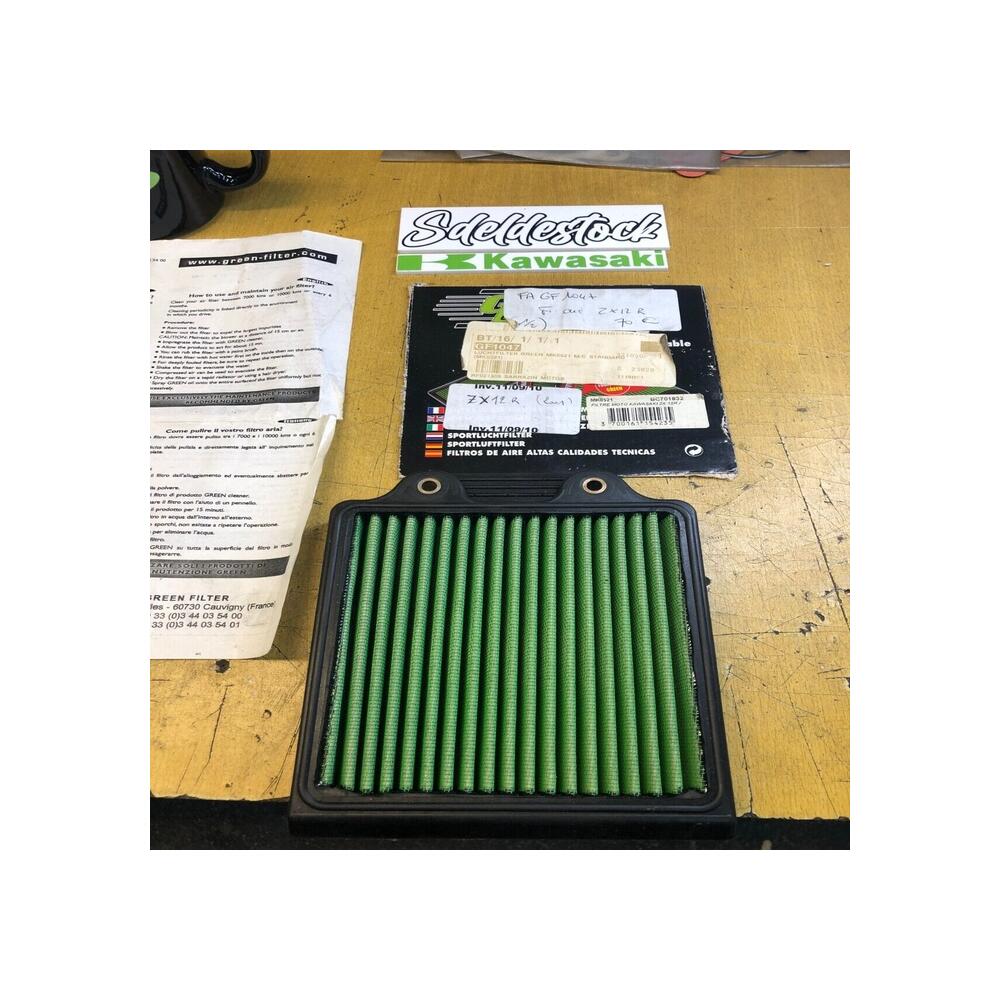 1 x FILTRE À AIR green mk0521 KAWASAKI ZX-12R NINJA 200 2005