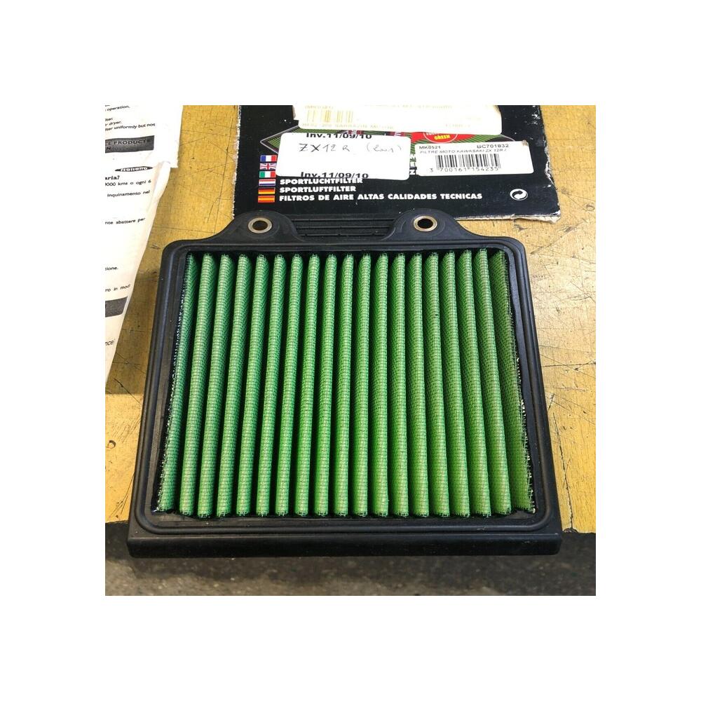 1 x FILTRE À AIR green mk0521 KAWASAKI ZX-12R NINJA 200 2005