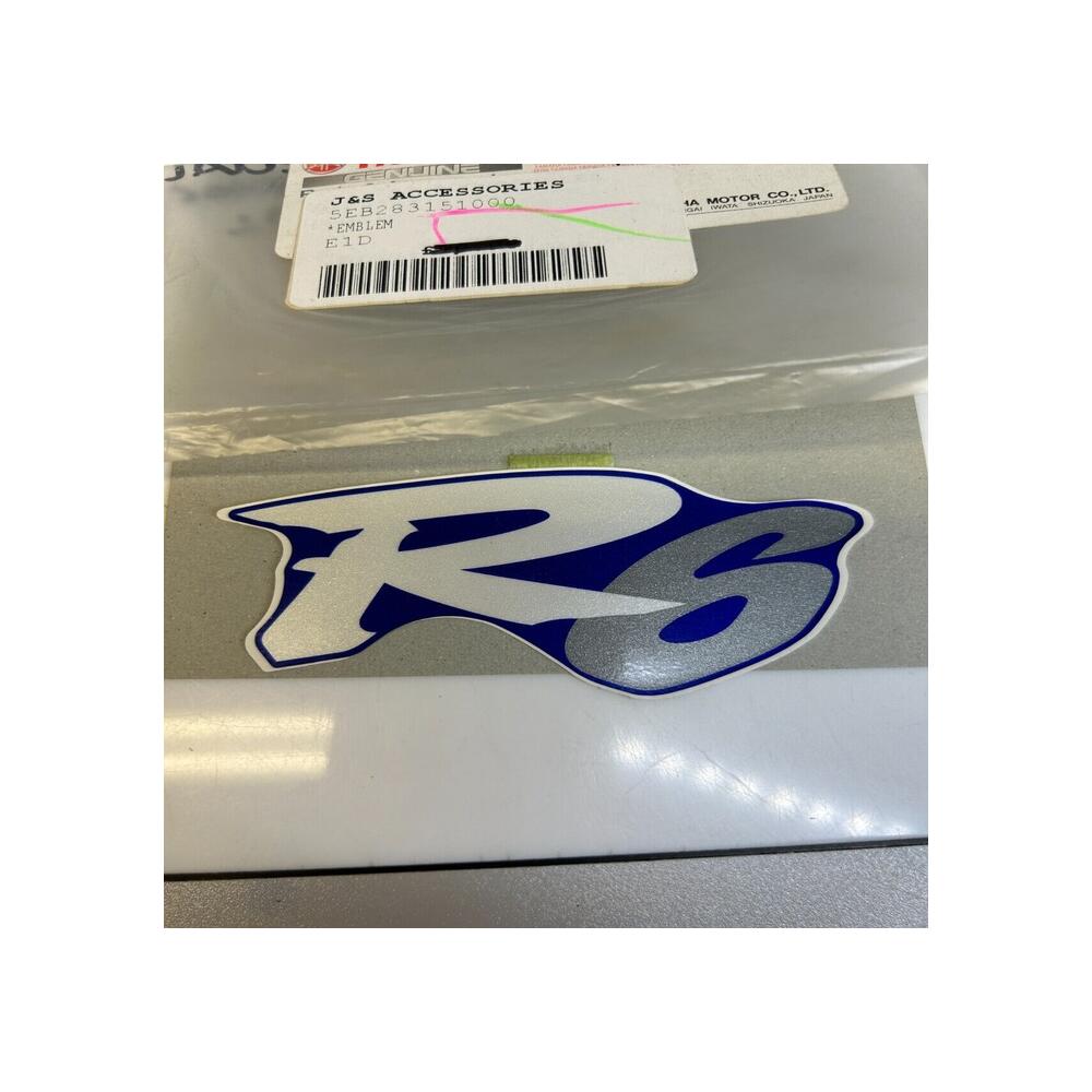 1 x sticker autocollant emblème r6 yamaha 5eb-28315-10 yzf-r6 1999 2000