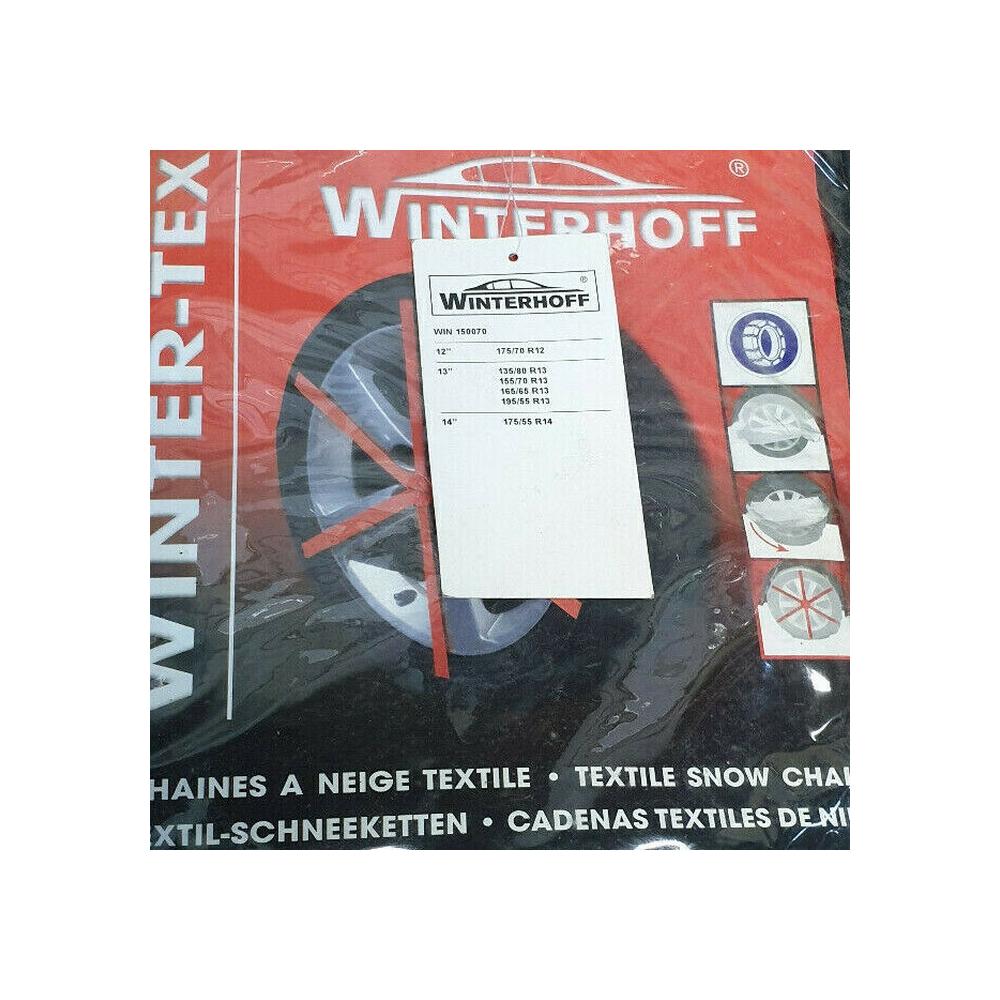 2 CHAINES CHAUSSETTES A NEIGE TEXTILE PNEU 175/55 R14 marque BTEND TEX