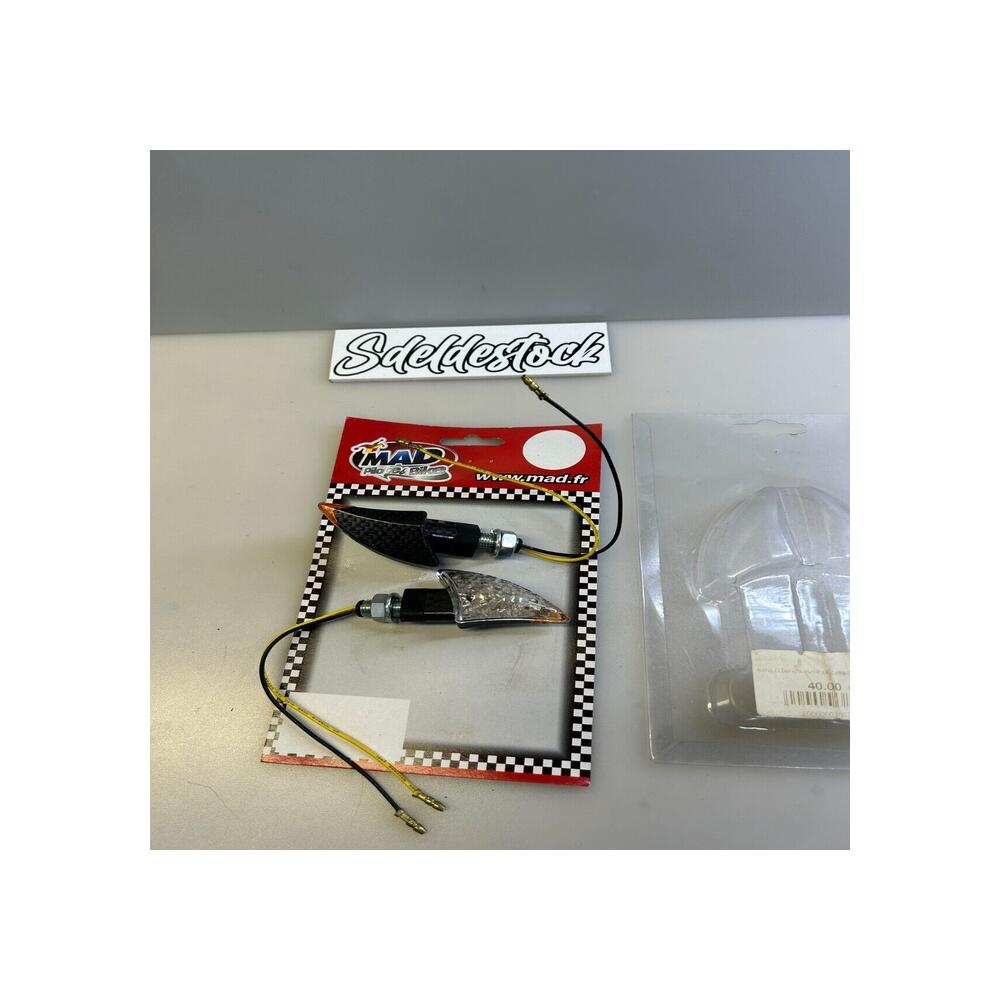 2 Clignotant Tuning Mad Fuse carbone Led 12v Homologué Moto Scooter quad 023767