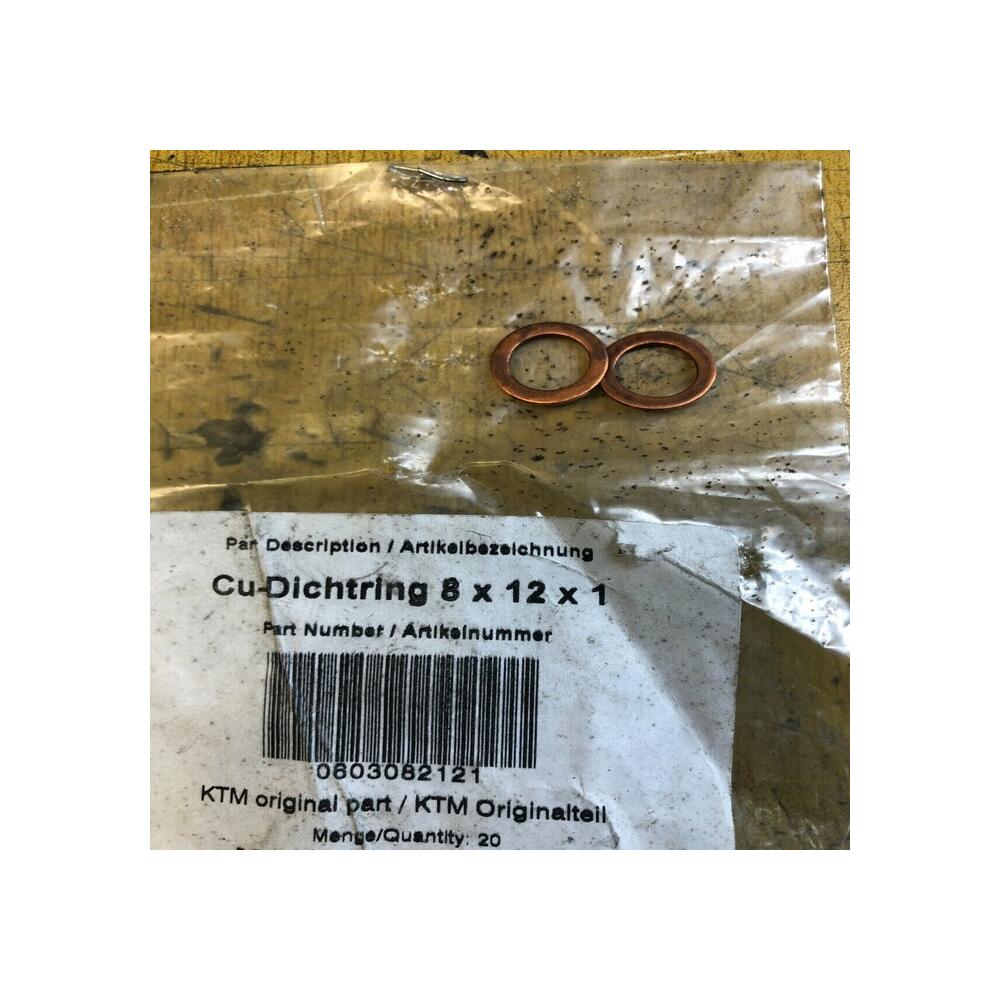 2 joint DIN7603 8X12X1 ktm 0603082121 125 150 250 300 350 400 450 505 525 990 85
